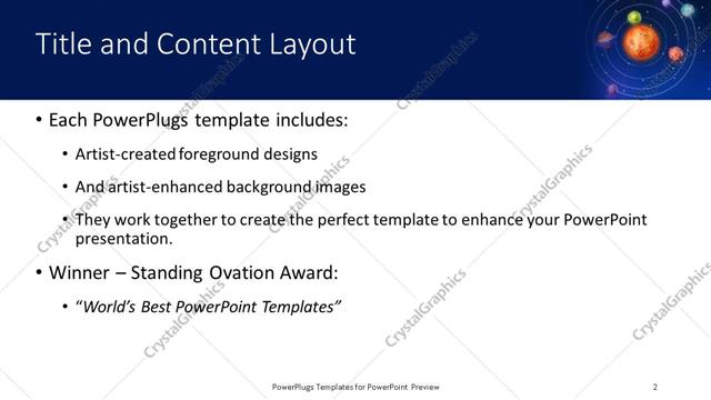 Title and Content presentation slide layout