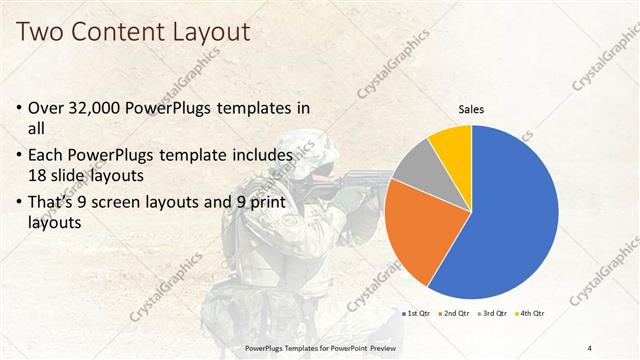Two Content presentation slide layout