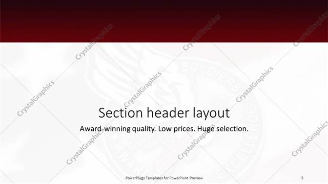 Section Header presentation slide layout