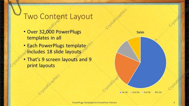 Two Content presentation slide layout