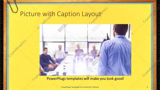 Picture with Caption presentation slide layout