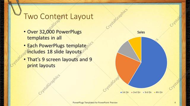 Two Content presentation slide layout