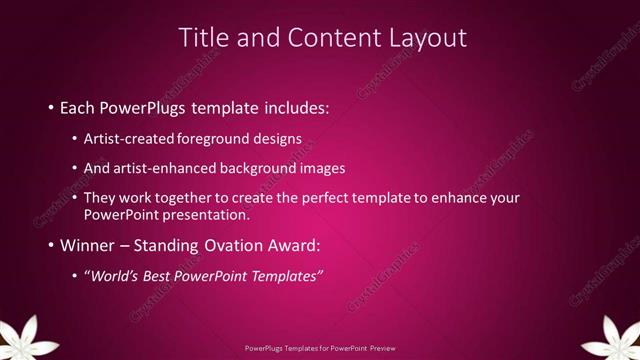 Title and Content presentation slide layout