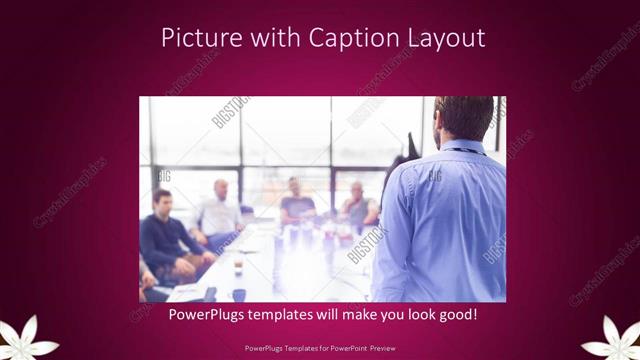 Picture with Caption presentation slide layout