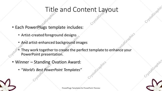Title and Content presentation slide layout
