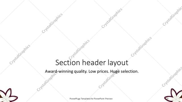 Section Header presentation slide layout