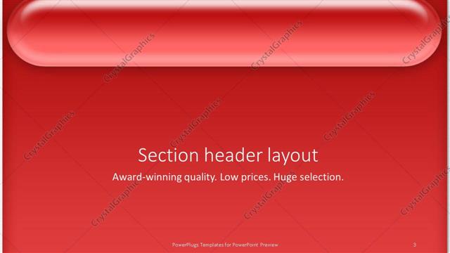 Section Header presentation slide layout