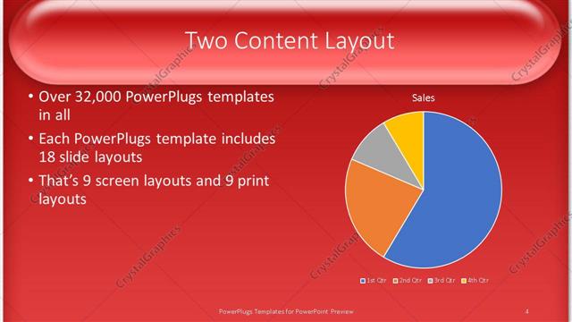 Two Content presentation slide layout