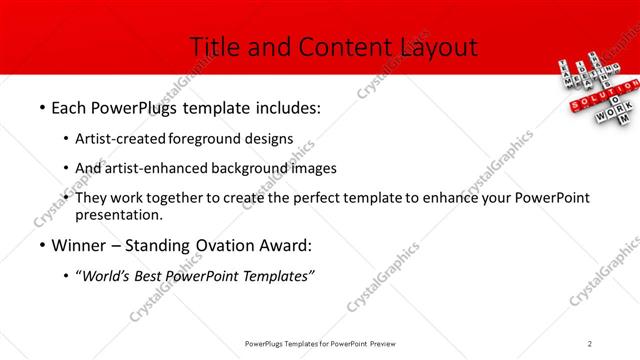 Title and Content presentation slide layout