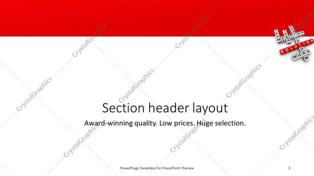 Section Header presentation slide layout