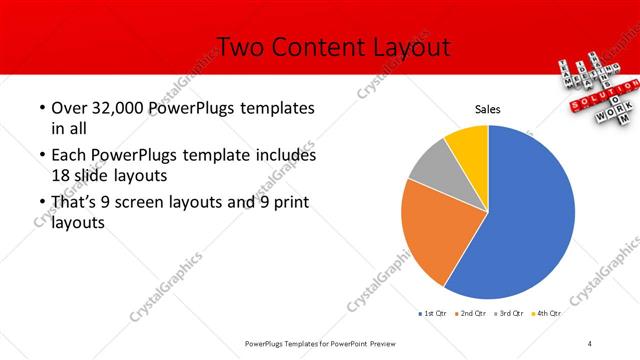 Two Content presentation slide layout