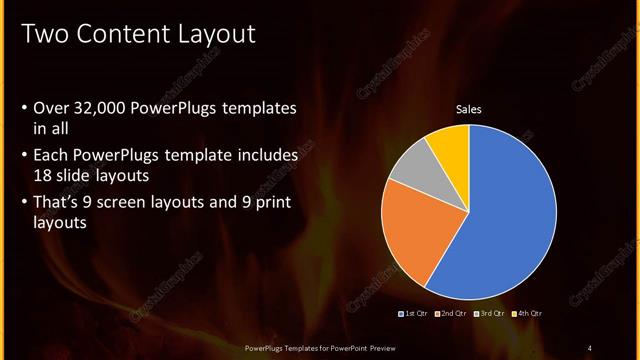 Two Content presentation slide layout