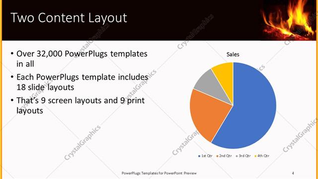 Two Content presentation slide layout