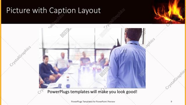 Picture with Caption presentation slide layout