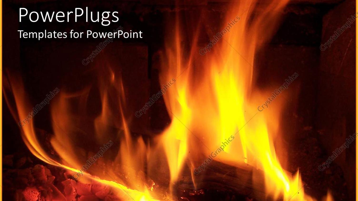 Featuring Something is Burning in the Fire with Balck Background