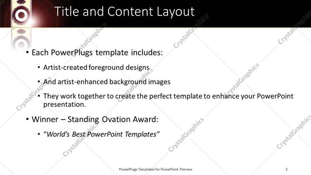 Title and Content presentation slide layout