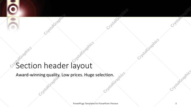 Section Header presentation slide layout