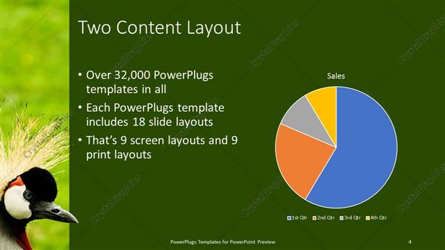 Two Content presentation slide layout