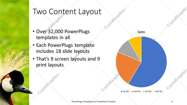 Two Content presentation slide layout