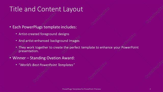 Title and Content presentation slide layout
