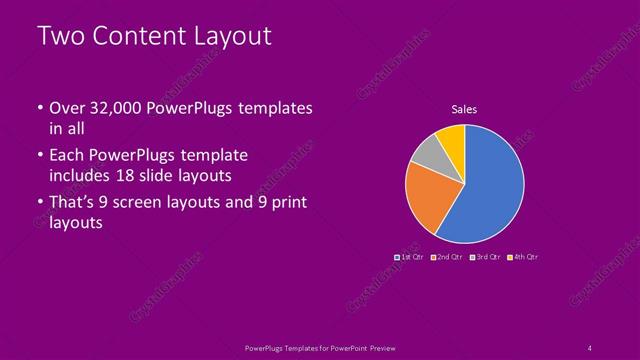 Two Content presentation slide layout