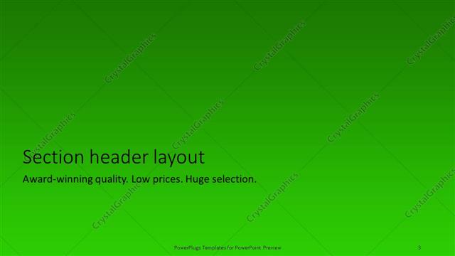 Section Header presentation slide layout