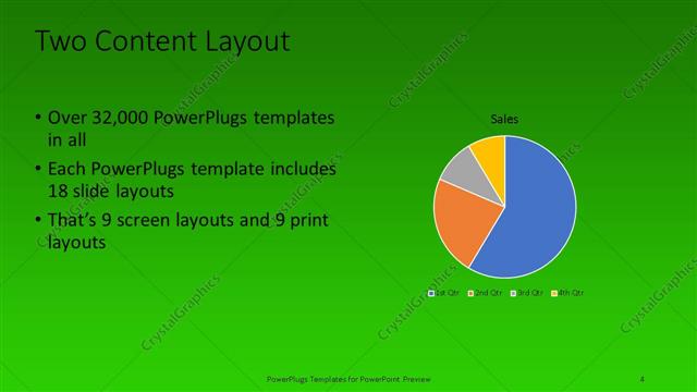 Two Content presentation slide layout