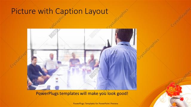 Picture with Caption presentation slide layout