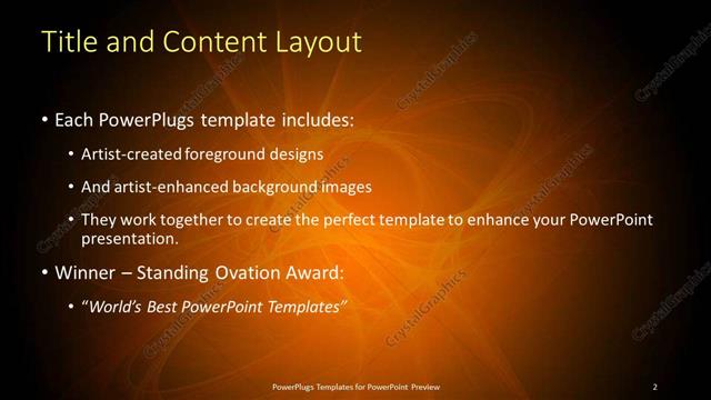 Title and Content presentation slide layout