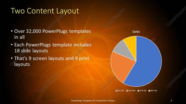 Two Content presentation slide layout