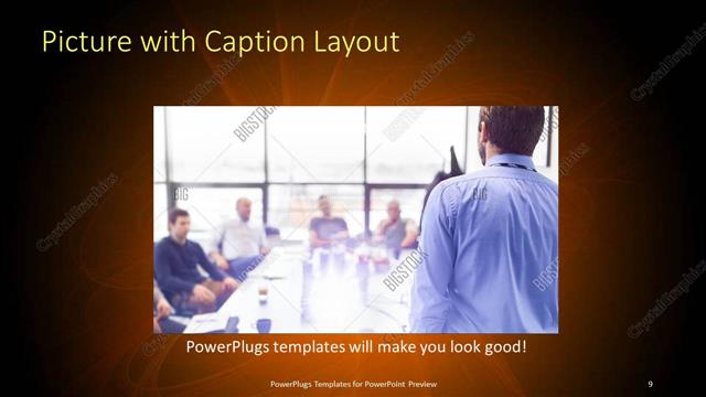 Picture with Caption presentation slide layout