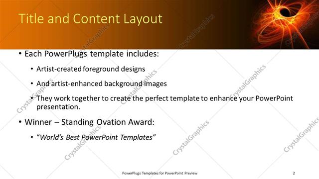 Title and Content presentation slide layout