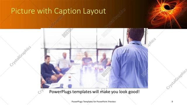Picture with Caption presentation slide layout