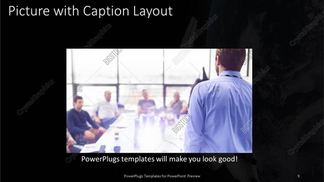 Picture with Caption presentation slide layout