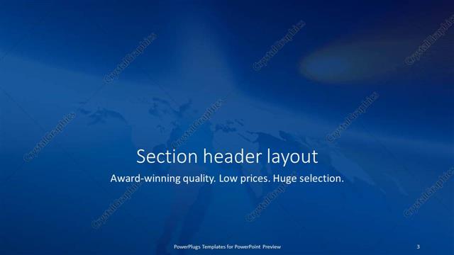 Section Header presentation slide layout