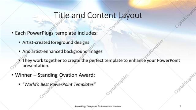 Title and Content presentation slide layout