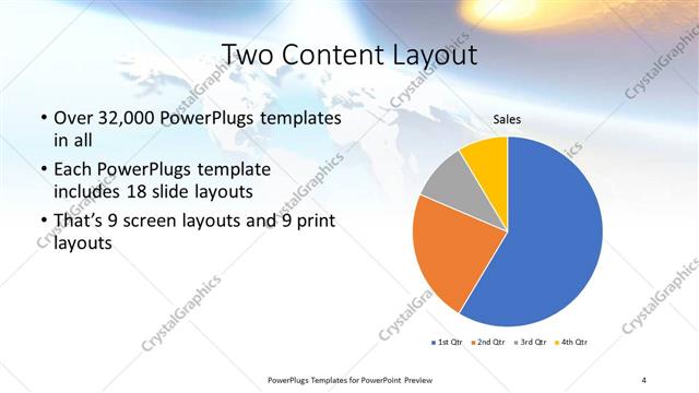 Two Content presentation slide layout