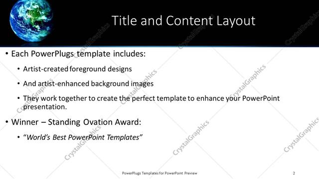 Title and Content presentation slide layout