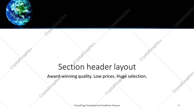 Section Header presentation slide layout