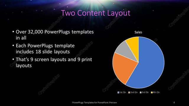 Two Content presentation slide layout