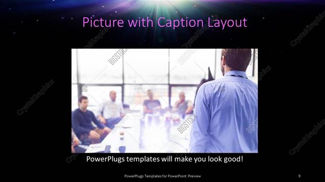 Picture with Caption presentation slide layout