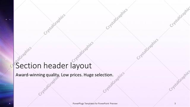 Section Header presentation slide layout