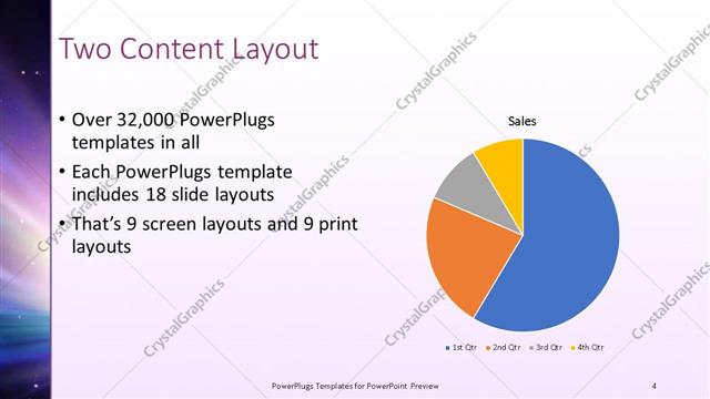 Two Content presentation slide layout