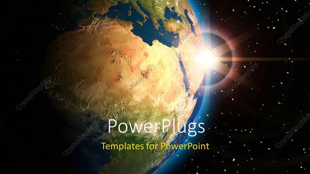  Presentation with space stars - The space view of Earth and the stars