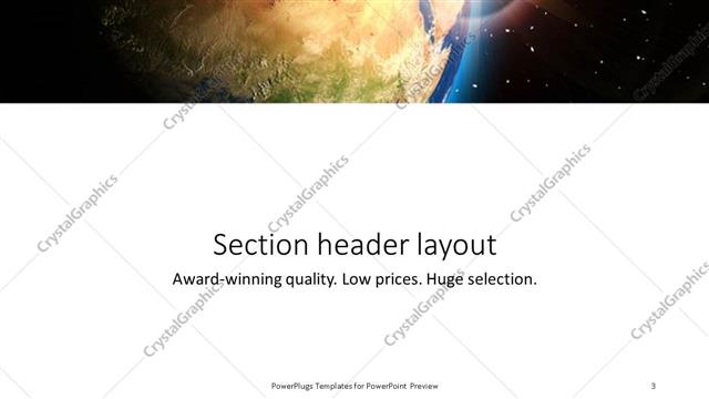Section Header presentation slide layout