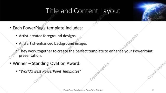 Title and Content presentation slide layout