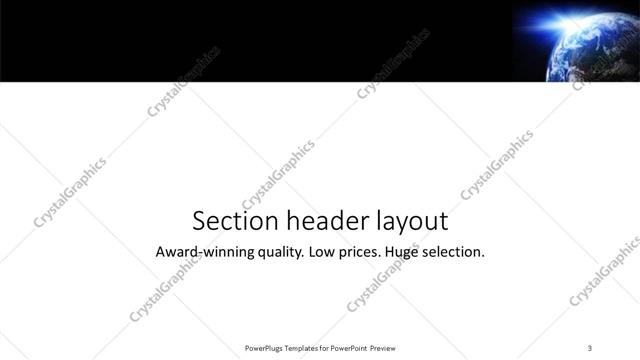 Section Header presentation slide layout
