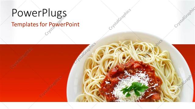  Presentation with food - Spaghetti with tomato sauce