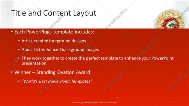 Title and Content presentation slide layout