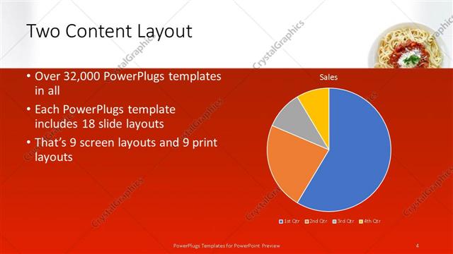 Two Content presentation slide layout